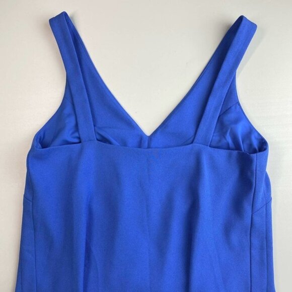 BANANA REPUBLIC V Neck Mini Dress Sz 2 Riviera  Blue - Picture 4 of 5